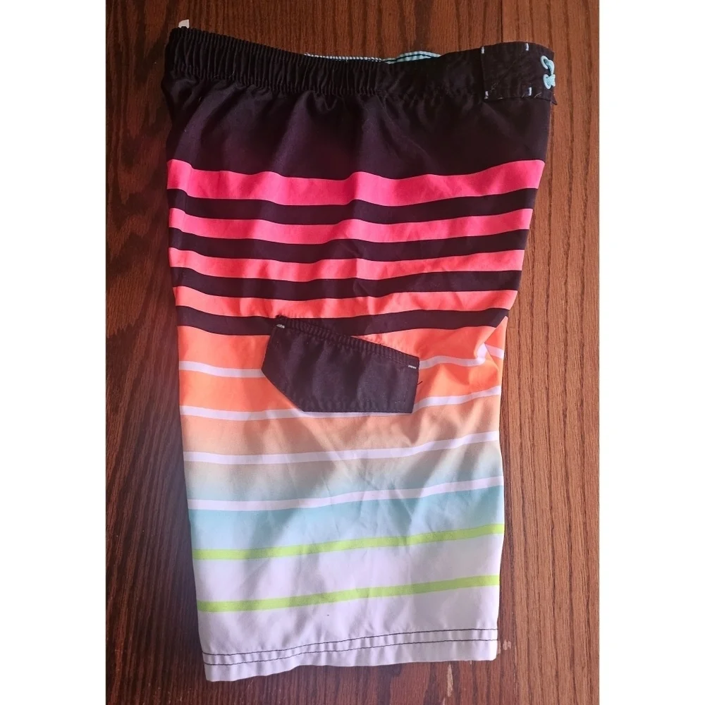 Cat & Jack Striped Swim Trunks